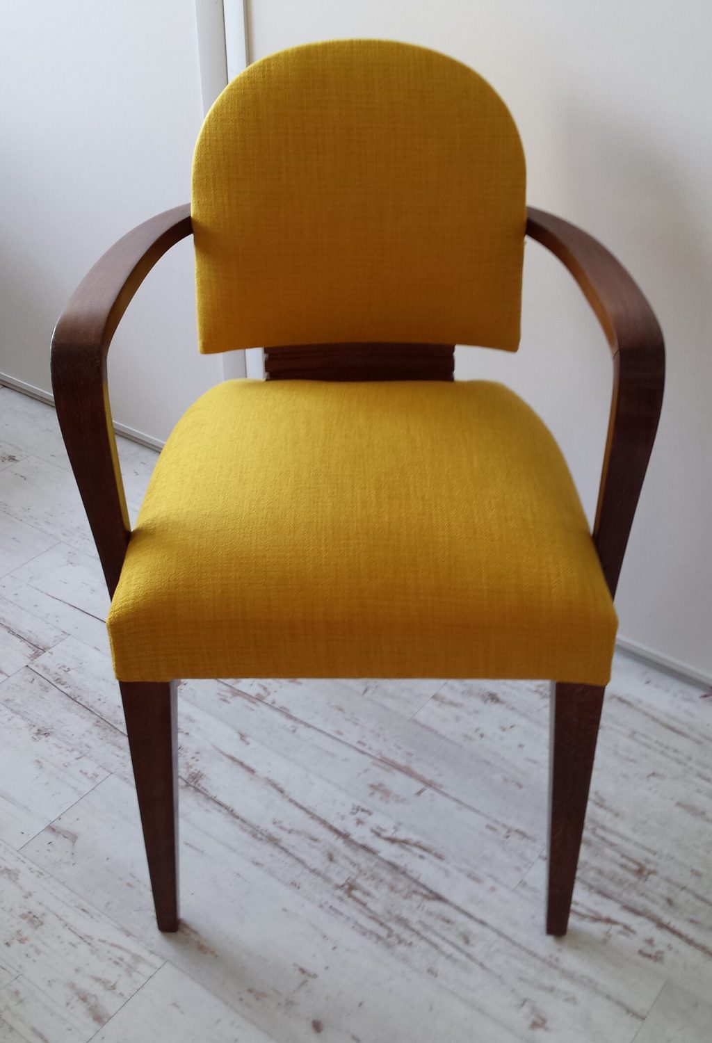 FAUTEUIL BRIDGE JAUNE (PHOTO 2)