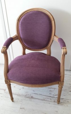 FAUTEUIL LOUIS XVI VIOLET