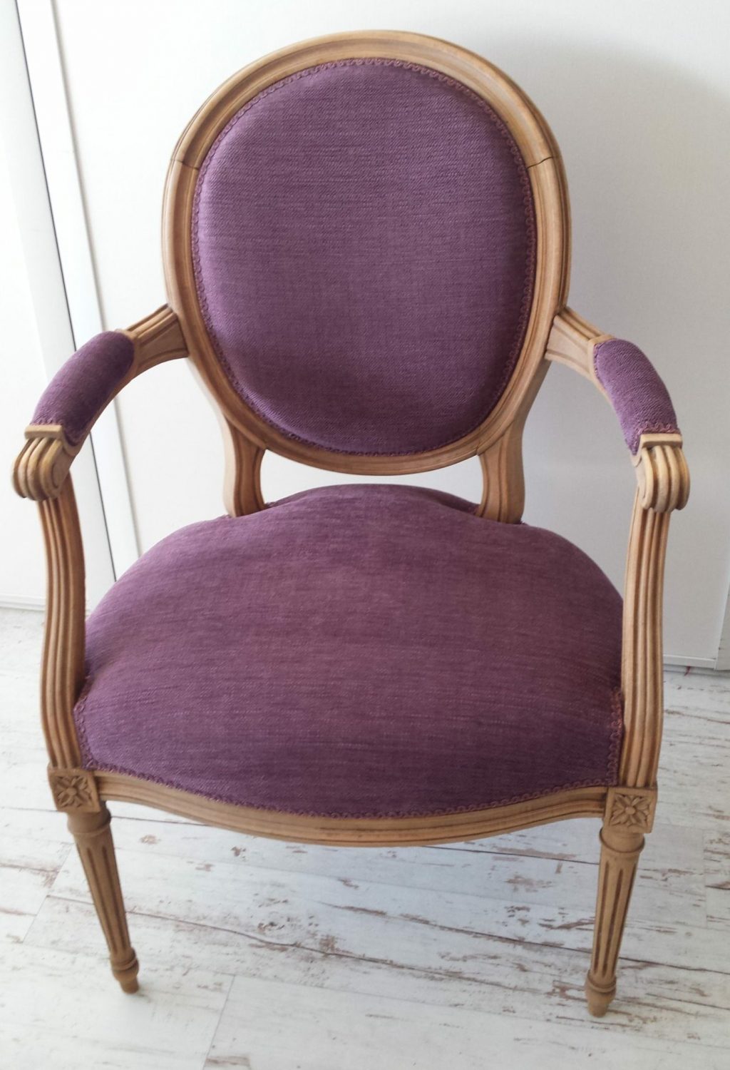 FAUTEUIL LOUIS XVI VIOLET